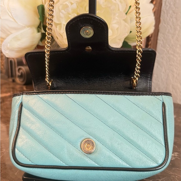 Gucci Mini GG Marmont Calfskin Leather Crossbody shoulder Bag Limited Edition - Picture 13 of 17
